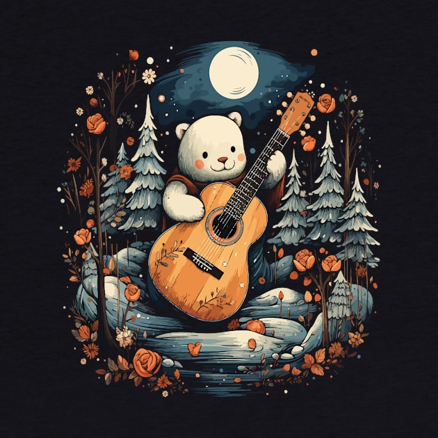 Winter Playing Guitar by JH Mart